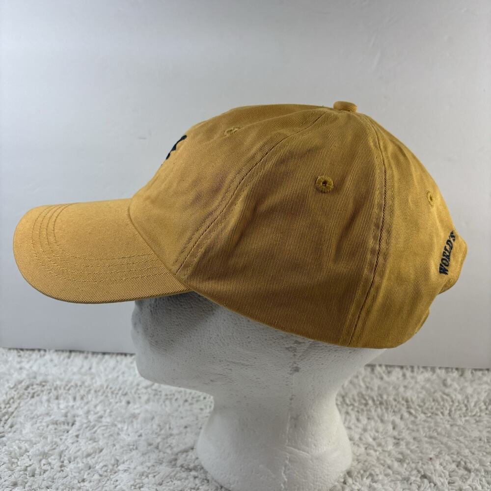 Vintage Ahead golf hat "World's Longest Course" yellow with blue logo, cotton - Picture 2 of 7